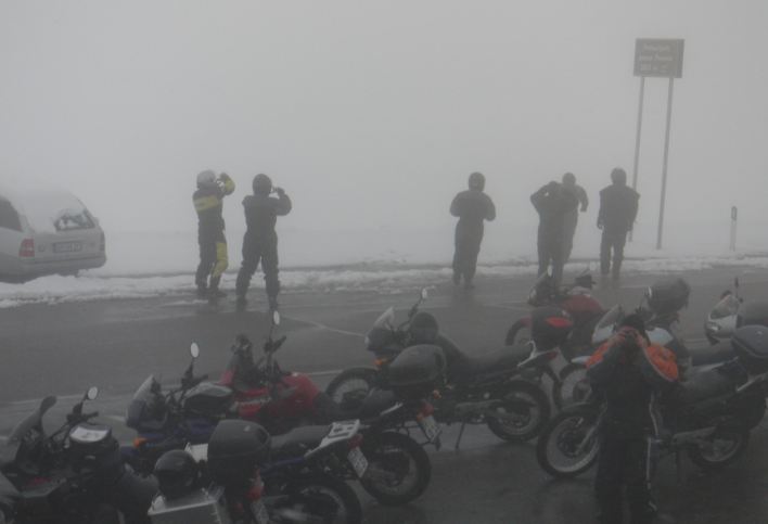 Weniger herrliche Winterlandschaft auf dem Penser Joch